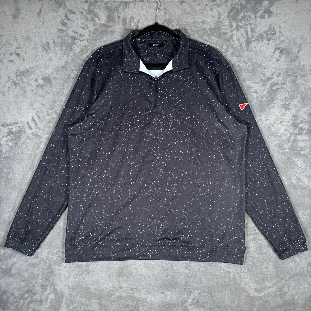 Breezy Golf Paint Chip 1/4 Zip Pullover Men’s Large Black Performance Shirt
